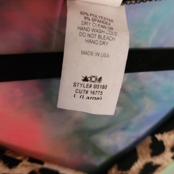 Muriell's Closet cheetah & tie dye blouse - Picture 5 of 10